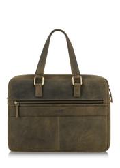 Men's khaki leather bag TORMS-0321-51(W23)-04