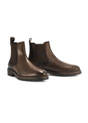 Men's brown leather Chelsea boots BUTYM-0521-89(Z25), diagonal product view on white background.