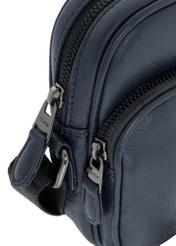 Leather navy blue men's shoulder bag TORMS-0409D-69(W25)-06