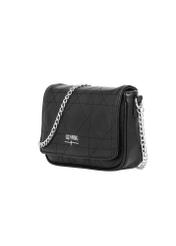Black small messenger bag TOREC-1254-9P(Z26), diagonal product view on white background.