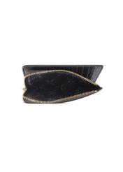 Women's leather wallet in black color PORES-0977R-9I(W26), product view inside on white background.
