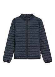 Navy blue men's quilted jacket KURMT-0421-7D(W26), front product view on white background.