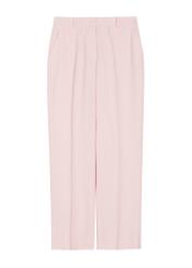 Light pink elegant women's trousers SPODT-0106A-5A(W26), front product view on white background.