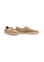 Men's leather shoes in cool beige color BUTYM-0533-1K(W26) - diagonal view of the product, on a white background.
