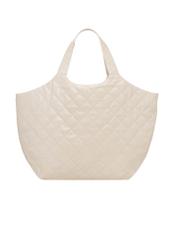 Leather large quilted women's handbag TORES-1306-0B(W26), product view from the back on a white background.