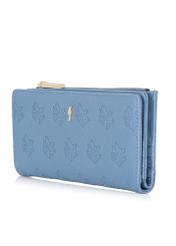 Blue ladies wallet with embossing POREC-0323-61(W23)-02