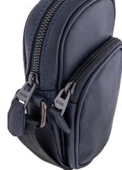 Men's navy blue leather sachet TORMS-0409-69(W24)-05