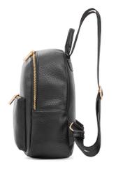 Black women's backpack TOREC-0996A-99(Z25), side product view on white background.