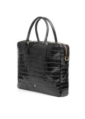 Leather elegant women's croco bag TORES-1128E-99(Z25), product view diagonally on a white background.