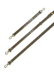 Leather khaki croco handbag TORES-1326-8D(Z26), close-up view of the straps on a light background.