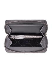 Graphite medium leather women's wallet PORES-1023-9D(Z26) - product view from above, on white background.