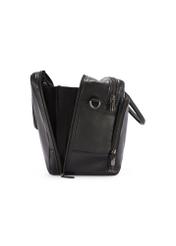 Black large leather men's bag TORMS-0489-99(W26) - side product view, on white background.