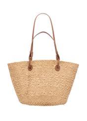 Straw large women's shopper bag TOREC-1217-1E(W26), product view from the back on a white background.