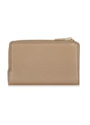 Women's beige leather wallet PORES-0904-80(W24)-04