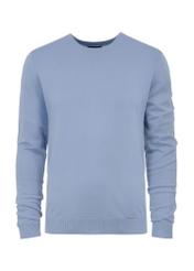 Blue men's basic sweater SWEMT-0127-61(W23)-04