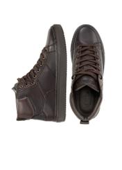 Brown leather men's sports shoes BUTYM-0520-89(Z25)