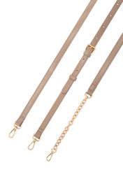 Beige women's messenger bag TOREC-1179-1P(W26), close-up view of the product detail on a white background.