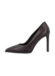 Brown leather women's high heels BUTYD-1217-1I(Z26), side product view on white background.