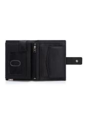 Black leather men's wallet PORMS-0143-99(Z23)-04