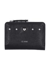 Black small women's wallet POREC-0445-99(Z26) - front product view, on white background.
