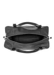 Men's black leather travel bag TORMS-0411-99(W24)-05