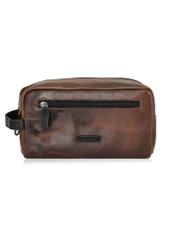 Brown leather men's cosmetic bag TORMS-0106B-79(Z24)-01