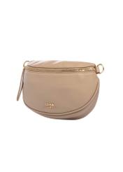 Beige women's waist bag TOREC-1191-1B(W26), diagonal product view on a white background.