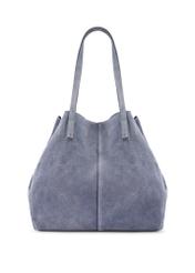 Leather dark blue women's handbag TORES-1252-7C(W26), product view from the back on a white background.