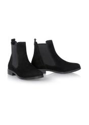 Women's suede black leather boots BUTYD-1009-98(Z24)-02