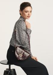 Brown croco leather handbag TORES-0707E-89(Z25)