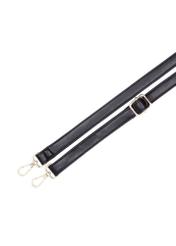 Black quilted women's handbag TOREC-1313-99(Z26), view of the product strap on a white background.