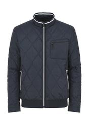 Men's navy blue quilted jacket KURMT-0321-69(W24)-04