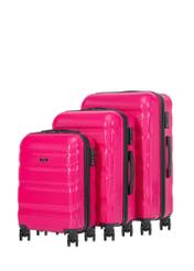 Set of 19'/24'/28' wheeled suitcases WALPC-0012-5E(W26), diagonal product view on white background.