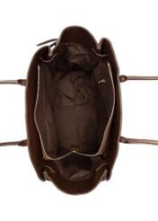 Large brown women's handbag TOREC-1135-1H(W26), product view inside on white background.