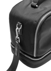 Black lunch bag TOREN-0329-99(Z25), close-up of product detail, view on white background.