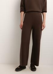 Dark brown women's viscose trousers SPODT-0116-1I(Z26)