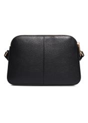 Black small leather women's handbag TORES-1353-9I(Z26), product view from the back on a white background.