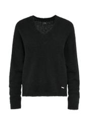 Black woolen women's sweater SWEDT-0215-99(Z24)-04