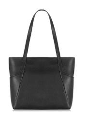 Black leather shopper bag TORES-0980-99(W24)-05