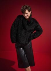 Black women's double-sided fur coat FUTDP-0021A-98(Z24)