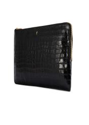 Black leather women's briefcase TORES-0853F-9G(W26) - diagonal product view, on a white background.