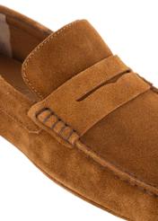 Brown leather men's moccasins BUTYM-0429-83(W23)-06