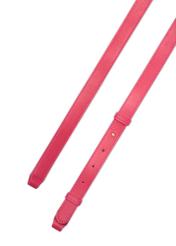 Small fuchsia women's handbag TOREC-0882-5E(W26) - close-up of detail, on white background.