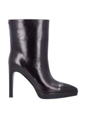 Burgundy women's high heel ankle boots BUTYD-1344-4E(Z26), side view of the product on a white background.