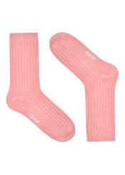 Set of long ribbed women's socks ZESDT-0045-00(W26) - front product view, on white background.
