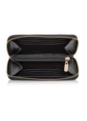 Black leather medium women's wallet PORES-0898R-9I(W26), product view inside on white background.