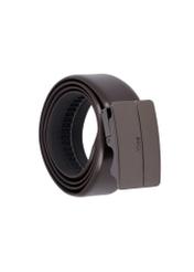 Men's brown leather belt PASMS-0291-1I(Z26)