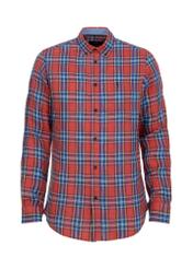 Men's red plaid shirt KOSMT-0308-15(W23)-04