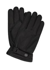 Men's leather gloves with wool lining REKMS-0092-9I(Z26), front product view on white background.