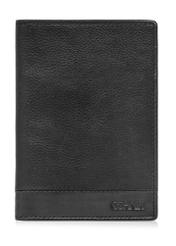 Black unzipped men's wallet PORMS-0626-99(Z24)-01